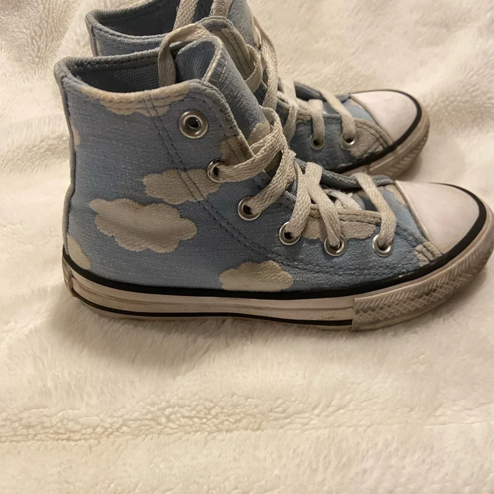 Converse Kids High-Top Sneakers - Light Blue and White